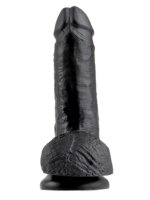 King Cock - With Balls 17.80 cm. (7.00 inch) - Black