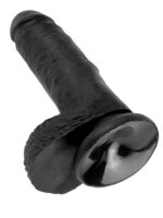 King Cock - With Balls 17.80 cm. (7.00 inch) - Black