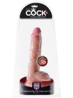 King Cock With Balls Fat + Dual Density 25.40 cm. (10.00...