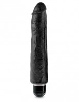 King Cock Vibrating (10) Stiffy 25.40 cm - Black