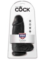 King Cock With Balls Chubby - Black / Ø bis 7,6 cm x Länge 22,9 cm