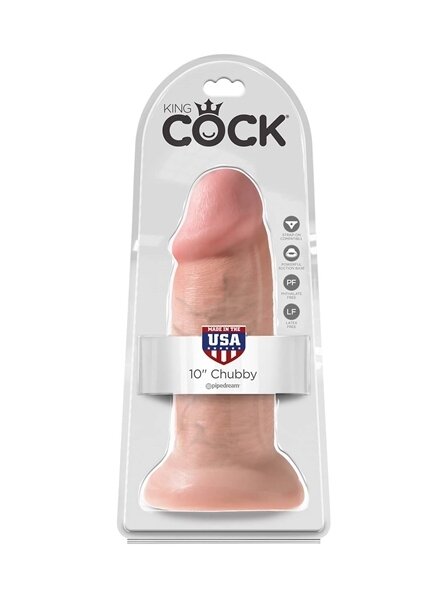 King Cock 25.40 cm. (10.00 inch) Chubby - Flesh