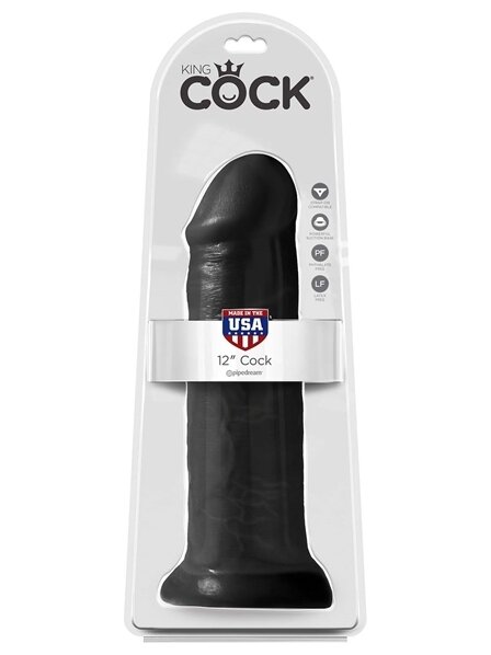 King Cock 30.50 cm. (12.00 inch) Cock - Black