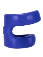 Hünkyjunk Connect Cock & Ball Tugger Ring - Cobalt