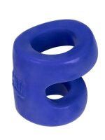 Hünkyjunk Connect Cock & Ball Tugger Ring - Cobalt