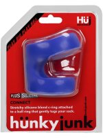 Hünkyjunk Connect Cock & Ball Tugger Ring - Cobalt