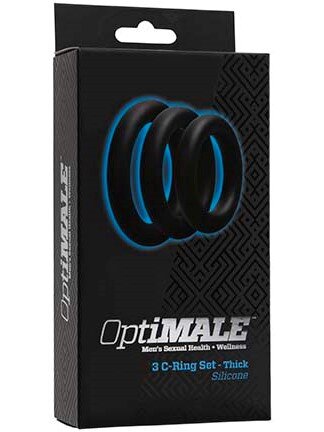 OptiMALE 3 C-Ring Set - Thick - Black