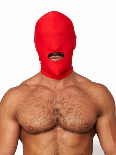 Mister B Lycra Masker Open Mond - Rood