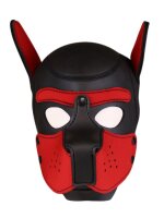 PUPPY NEOPRENMASKE - Schwarz / Rot