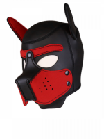 PUPPY NEOPRENMASKE - Schwarz / Rot