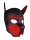 PUPPY NEOPRENMASKE - Schwarz / Rot