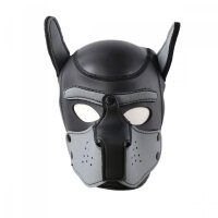 PUPPY NEOPRENMASKE - Schwarz / Grau