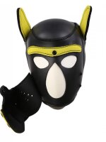 Neopren SET PUPPY Hoods - HALSBAND + BIZEPS - SCHWARZ/GELB