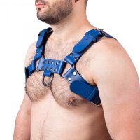 The RED Leder Harness mit Schnallen Blau