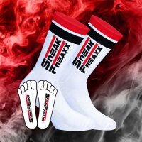 SNEAKFREAXX SF EDITION Socken Weiß-Rot-Schwarz