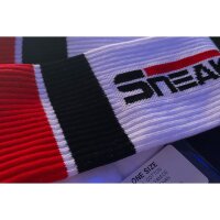 SNEAKFREAXX SF EDITION Socken Weiß-Rot-Schwarz