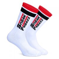 SNEAKFREAXX SF EDITION Socken Weiß-Rot-Schwarz