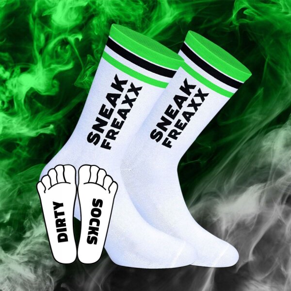 SNEAKFREAXX Dirty Socken Weiß-Grün