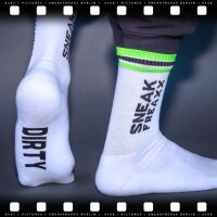 SNEAKFREAXX Dirty Socken Weiß-Grün