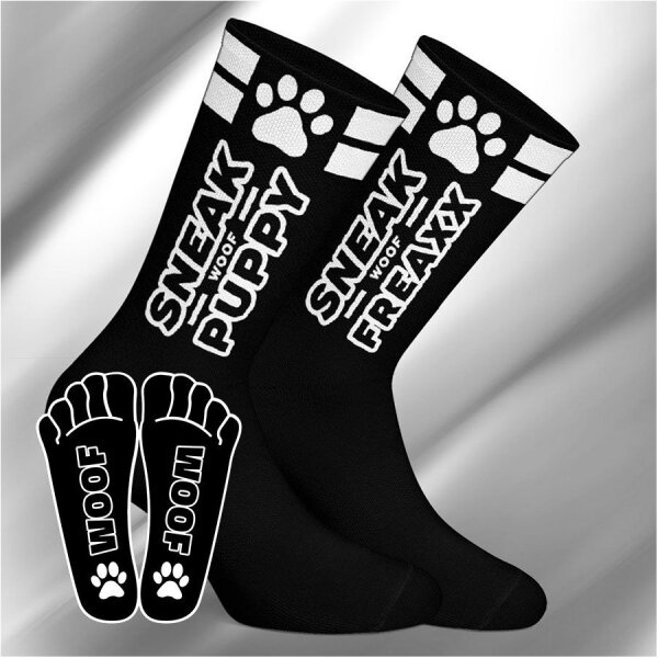 SNEAKFREAXX SNEAK PUPPY Socken Schwarz-Weiß