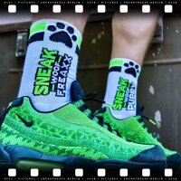 SNEAKFREAXX PUPPY NEON Socken Weiß-Grün