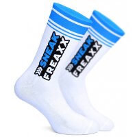 SNEAKFREAXX BIG STRIPE Socken Weiß-Blau