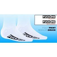 SNEAKFREAXX FUCK ME Socken Weiß-Schwarz