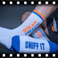 SNEAKFREAXX SNIFF IT 2 Socken Weiß-Orange-Blau One...