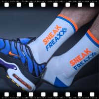 SNEAKFREAXX SNIFF IT 2 Socken Weiß-Orange-Blau One Size