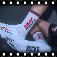 SNEAKFREAXX SNIFFER Socken Weiß-Grau-Rot