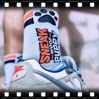 SNEAKFREAXX Sneak Socken NEON Woof Puppy Orange