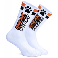 SNEAKFREAXX Sneak Socken NEON Woof Puppy Orange