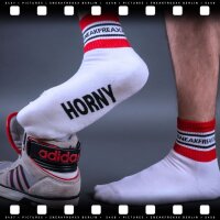 SNEAKFREAXX Niedrige Socken SNEAKS HORNY SHORT Weiß