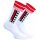 SNEAKFREAXX BIG STRIPE Socken Weiß-Rot