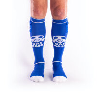 BRUTUS GAS MASK Party Socks w. Pockets Blue / White