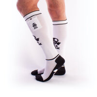 BRUTUS GAS MASK Party Socks w. Pockets White / Black