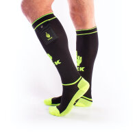 BRUTUS FUCK Party Socks w. Pockets Black / Neon Yellow