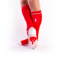 BRUTUS FUCK Party Socks w. Pockets Red / White