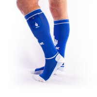 BRUTUS FUCK Party Socks w. Pockets Blue / White