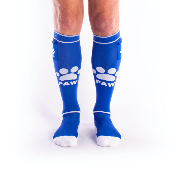 BRUTUS PUPPY Party Socks w. Pockets Blue / White