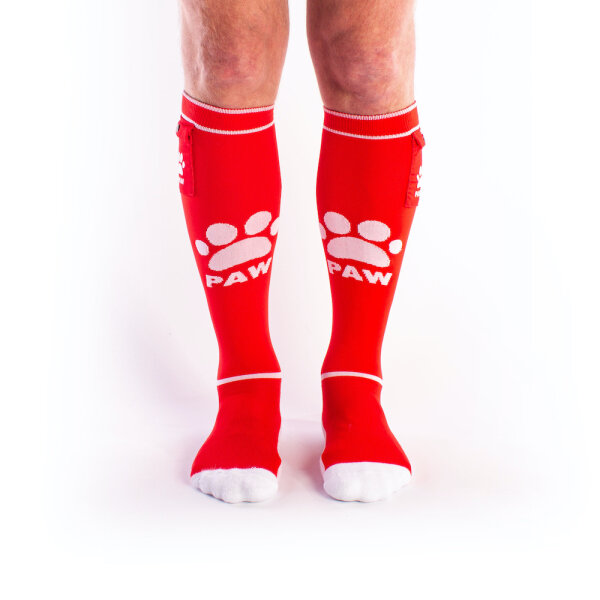 BRUTUS PUPPY Party Socks w. Pockets Red / White