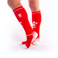 BRUTUS PUPPY Party Socks w. Pockets Red / White