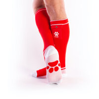 BRUTUS PUPPY Party Socks w. Pockets Red / White