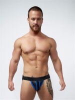 Mister B Neoprene Jockstrap Black Blue Größe S