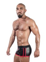 Mister B Neoprene Shorts 3 Way Full Zip Black Red