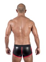 Mister B Neoprene Shorts 3 Way Full Zip Black Red