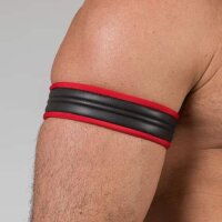 665 Neoprenarmband - Schwarz / Rot Größe M