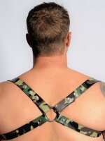 THE RED - Leder Harness CAMO - CHROME Cross