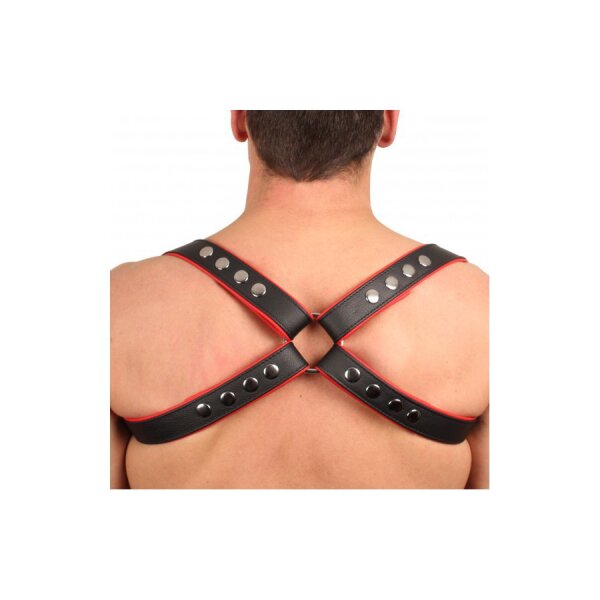 THE RED LEDER HARNESS "BUTTERFLY" SCHWARZ/ROT