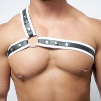 Mister B Neoprene Triangle Harness Black White